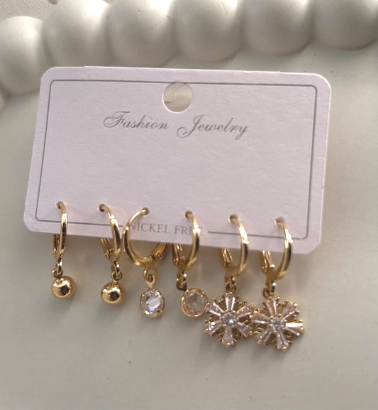 Combo 6 ( Set Of 3 Diamond  Drop Earrings )