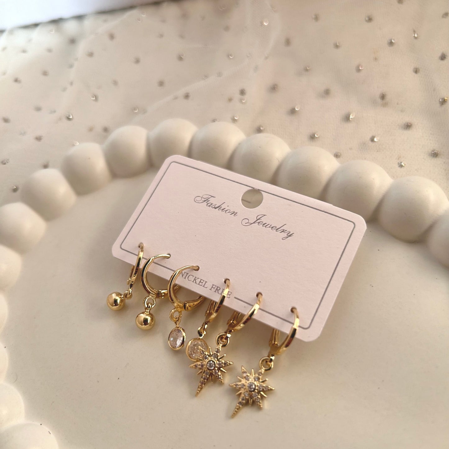 Combo 5 (Set of 3 golden Drop Earrings)