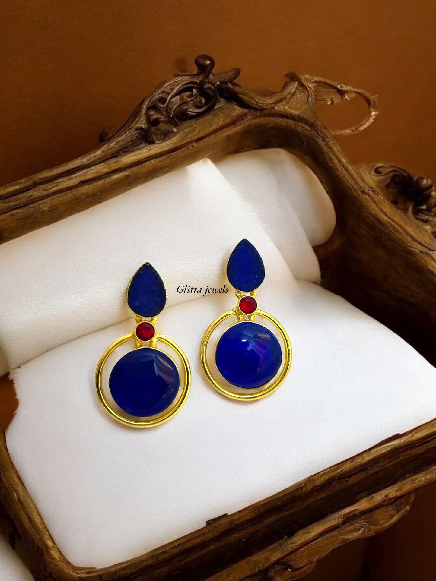 Aadhya Royal Blue Earrings