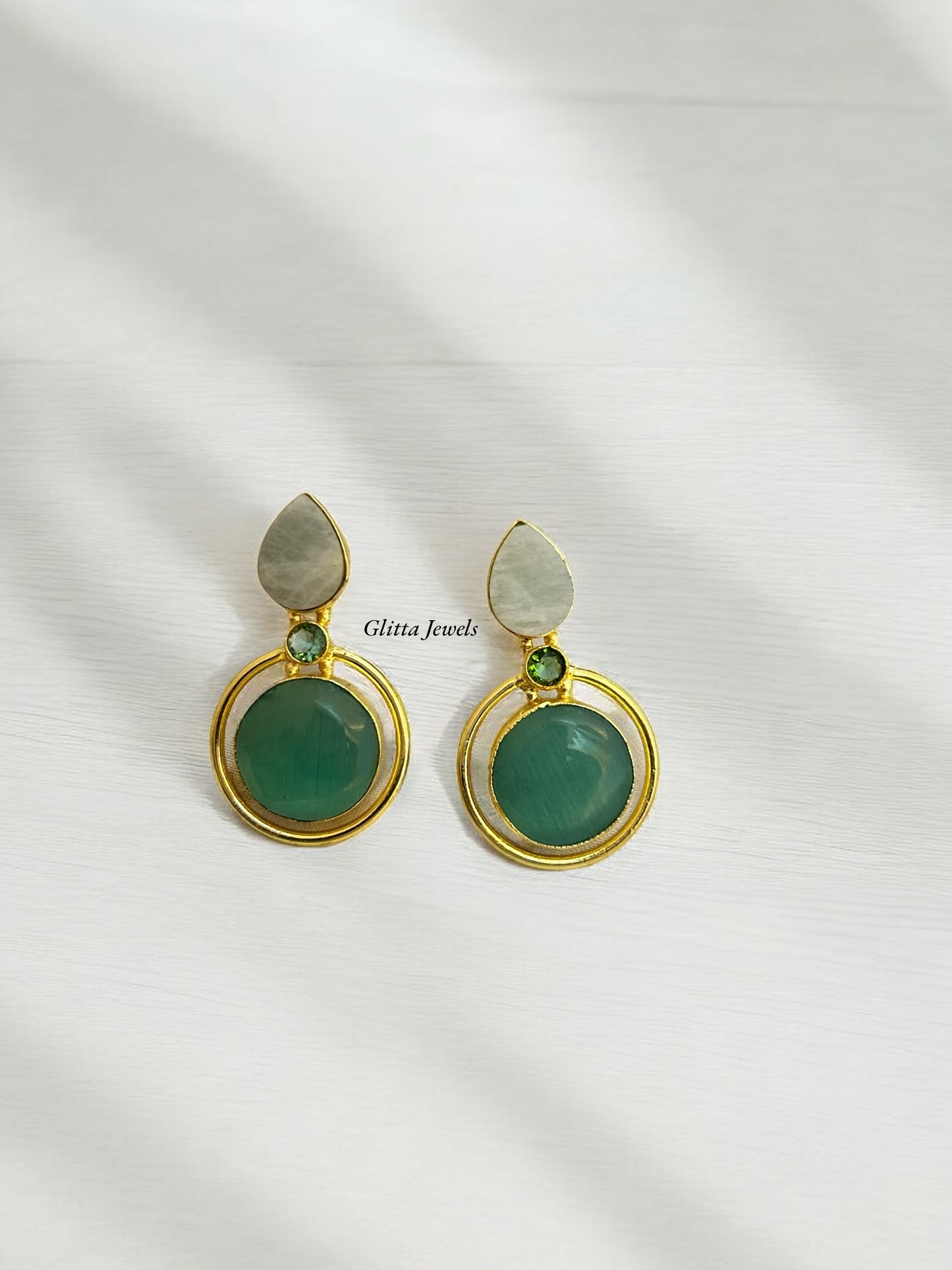 Aadhya Emerald Green Earrings