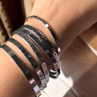 Trendy Silver Cuff Bracelet